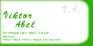 viktor abel business card